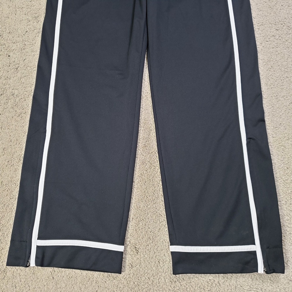 Nike Tech Pants Large Black White Track Fleece Zip Ankle Athletic Basketball Gym - Picture 5 of 14